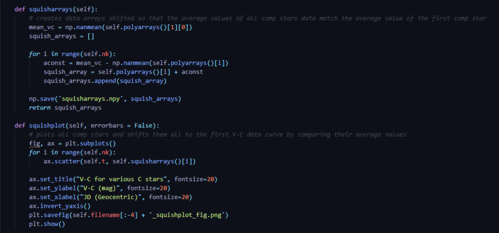 Detail Python scriptu pro funkci squishplot